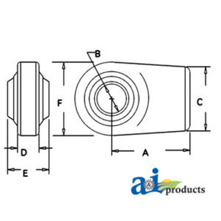 A & I PRODUCTS Ball End, Cat III 5" x3.5" x2" A-BE014
